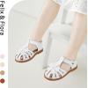 imageFelix ampamp Flora Toddler Girls Sandals Flower Girl Shoes Soft Rubber Princess Summer Flat ShoesBc314white