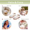 imageFelix ampamp Flora Toddler Girls Sandals Flower Girl Shoes Soft Rubber Princess Summer Flat ShoesBc314white