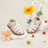 imageFelix ampamp Flora Toddler Girls Sandals Flower Girl Shoes Soft Rubber Princess Summer Flat ShoesBc319beige