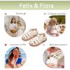 imageFelix ampamp Flora Toddler Girls Sandals Flower Girl Shoes Soft Rubber Princess Summer Flat ShoesBc319beige