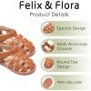imageFelix ampamp Flora Toddler Girls Sandals Flower Girl Shoes Soft Rubber Princess Summer Flat ShoesBc319brown