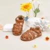 imageFelix ampamp Flora Toddler Girls Sandals Flower Girl Shoes Soft Rubber Princess Summer Flat ShoesBc319brown