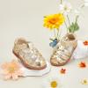 imageFelix ampamp Flora Toddler Girls Sandals Flower Girl Shoes Soft Rubber Princess Summer Flat ShoesBc319gold