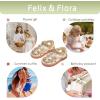 imageFelix ampamp Flora Toddler Girls Sandals Flower Girl Shoes Soft Rubber Princess Summer Flat ShoesBc319gold