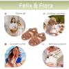 imageFelix ampamp Flora Toddler Girls Sandals Flower Girl Shoes Soft Rubber Princess Summer Flat ShoesBc319retro Brown