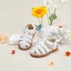imageFelix ampamp Flora Toddler Girls Sandals Flower Girl Shoes Soft Rubber Princess Summer Flat ShoesBc319white