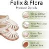 imageFelix ampamp Flora Toddler Girls Sandals Flower Girl Shoes Soft Rubber Princess Summer Flat ShoesBc322beige