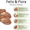 imageFelix ampamp Flora Toddler Girls Sandals Flower Girl Shoes Soft Rubber Princess Summer Flat ShoesBc322brown