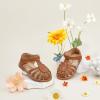 imageFelix ampamp Flora Toddler Girls Sandals Flower Girl Shoes Soft Rubber Princess Summer Flat ShoesBc322brown