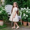 imageFelix ampamp Flora Toddler Girls Sandals Flower Girl Shoes Soft Rubber Princess Summer Flat ShoesBc322ivory