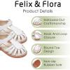 imageFelix ampamp Flora Toddler Girls Sandals Flower Girl Shoes Soft Rubber Princess Summer Flat ShoesBc322white