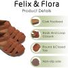 imageFelix ampamp Flora Toddler Girls Sandals Flower Girl Shoes Soft Rubber Princess Summer Flat ShoesBc328brown