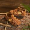 imageFelix ampamp Flora Toddler Girls Sandals Flower Girl Shoes Soft Rubber Princess Summer Flat ShoesBc328brown