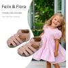 imageFelix ampamp Flora Toddler Girls Sandals Flower Girl Shoes Soft Rubber Princess Summer Flat ShoesBc328pink