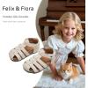 imageFelix ampamp Flora Toddler Girls Sandals Flower Girl Shoes Soft Rubber Princess Summer Flat ShoesBc328white