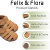 imageFelix ampamp Flora Toddler Girls Sandals Flower Girl Shoes Soft Rubber Princess Summer Flat ShoesBc328yellow