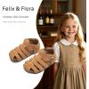 imageFelix ampamp Flora Toddler Girls Sandals Flower Girl Shoes Soft Rubber Princess Summer Flat ShoesBc328yellow