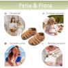 imageFelix ampamp Flora Toddler Girls Sandals Flower Girl Shoes Soft Rubber Princess Summer Flat ShoesBc328yellow