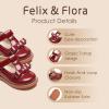 imageFelix ampamp Flora Toddler Little Girl Princess Dress ShoesMary Jane Flats for Girl Party School ShoesB413burgundy