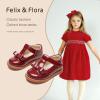 imageFelix ampamp Flora Toddler Little Girl Princess Dress ShoesMary Jane Flats for Girl Party School ShoesB413burgundy