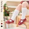 imageFelix ampamp Flora Toddler Little Girl Princess Dress ShoesMary Jane Flats for Girl Party School ShoesB413burgundy