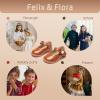 imageFelix ampamp Flora Toddler Little Girl Princess Dress ShoesMary Jane Flats for Girl Party School ShoesB417brown