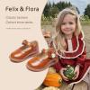imageFelix ampamp Flora Toddler Little Girl Princess Dress ShoesMary Jane Flats for Girl Party School ShoesB417brown