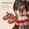 imageFelix ampamp Flora Toddler Little Girl Princess Dress ShoesMary Jane Flats for Girl Party School ShoesB418brown