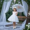 imageFelix ampamp Flora Toddler Little Girls Dress Shoes  Flower Girls Mary Jane Flats Ballet Shoes Party Wedding819white
