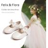 imageFelix ampamp Flora Toddler Little Girls Dress Shoes  Flower Girls Mary Jane Flats Ballet Shoes Party WeddingB810fl Ivory