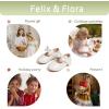 imageFelix ampamp Flora Toddler Little Girls Dress Shoes  Flower Girls Mary Jane Flats Ballet Shoes Party WeddingB810fl Ivory