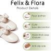 imageFelix ampamp Flora Toddler Little Girls Dress Shoes  Flower Girls Mary Jane Flats Ballet Shoes Party WeddingB810fl Ivory