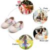imageFelix ampamp Flora Toddler Little Girls Dress Shoes  Flower Girls Mary Jane Flats Ballet Shoes Party WeddingB810gl Rainbow