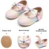 imageFelix ampamp Flora Toddler Little Girls Dress Shoes  Flower Girls Mary Jane Flats Ballet Shoes Party WeddingB810gl Rainbow