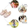 imageFelix ampamp Flora Toddler Little Girls Dress Shoes  Flower Girls Mary Jane Flats Ballet Shoes Party WeddingB814glitter Pink