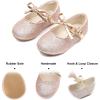 imageFelix ampamp Flora Toddler Little Girls Dress Shoes  Flower Girls Mary Jane Flats Ballet Shoes Party WeddingB814glitter Pink