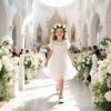imageFelix ampamp Flora Toddler Little Girls Dress Shoes  Flower Girls Mary Jane Flats Ballet Shoes Party WeddingB814white