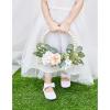 imageFelix ampamp Flora Toddler Little Girls Dress Shoes  Flower Girls Mary Jane Flats Ballet Shoes Party WeddingB822white
