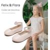 imageFelix ampamp Flora Toddler Little Girls Dress Shoes  Flower Girls Mary Jane Flats Ballet Shoes Party WeddingB892fl Beige