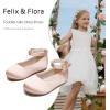 imageFelix ampamp Flora Toddler Little Girls Dress Shoes  Flower Girls Mary Jane Flats Ballet Shoes Party WeddingB892s Dark Nude
