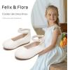 imageFelix ampamp Flora Toddler Little Girls Dress Shoes  Flower Girls Mary Jane Flats Ballet Shoes Party WeddingB892s Ivory White