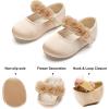imageFelix ampamp Flora Toddler Little Girls Dress Shoes  Flower Girls Mary Jane Flats Ballet Shoes Party WeddingB894dark Nude