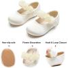 imageFelix ampamp Flora Toddler Little Girls Dress Shoes  Flower Girls Mary Jane Flats Ballet Shoes Party WeddingB894ivory White