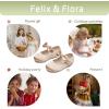 imageFelix ampamp Flora Toddler Little Girls Dress Shoes  Flower Girls Mary Jane Flats Ballet Shoes Party WeddingB900dark Nude