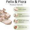 imageFelix ampamp Flora Toddler Little Girls Dress Shoes  Flower Girls Mary Jane Flats Ballet Shoes Party WeddingB900dark Nude