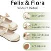 imageFelix ampamp Flora Toddler Little Girls Dress Shoes  Flower Girls Mary Jane Flats Ballet Shoes Party WeddingB900gold