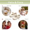 imageFelix ampamp Flora Toddler Little Girls Dress Shoes  Flower Girls Mary Jane Flats Ballet Shoes Party WeddingB900gold