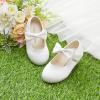 imageFelix ampamp Flora Toddler Little Girls Dress Shoes  Flower Girls Mary Jane Flats Ballet Shoes Party WeddingB900white