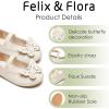 imageFelix ampamp Flora Toddler Little Girls Dress Shoes  Flower Girls Mary Jane Flats Ballet Shoes Party WeddingBf01beige