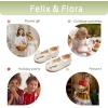imageFelix ampamp Flora Toddler Little Girls Dress Shoes  Flower Girls Mary Jane Flats Ballet Shoes Party WeddingBf01beige